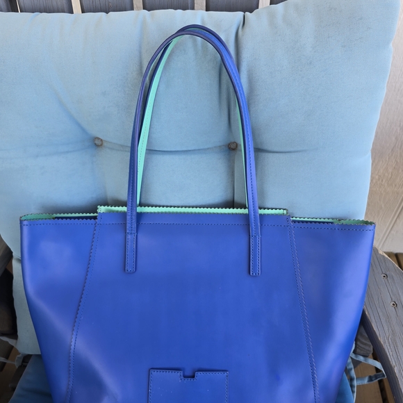 Kate Spade Limited Edition  Royal Blue and Mint Tote w/Wallet to Match - Picture 4 of 16